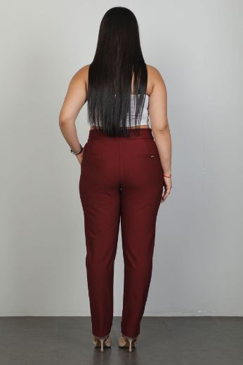 Picture of Galife 66897xl BURGUNDY Plus Size Women Pants 