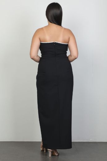 Picture of Green World 8320xl BLACK Plus Size Women Dress 