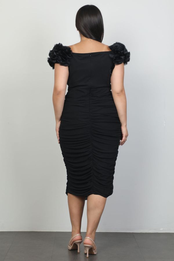 Picture of Green World 8483xl BLACK Plus Size Women Dress 