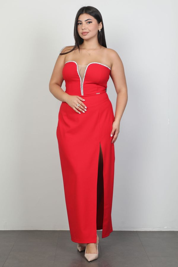 Picture of Green World 8320xl RED Plus Size Women Dress 