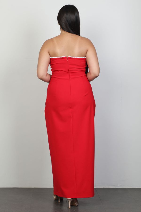 Picture of Green World 8320xl RED Plus Size Women Dress 