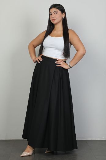 Picture of Lome LM256xl BLACK  Plus Size Women Skirt 