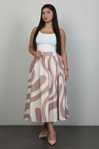 Picture of Lome LM221xl POWDER  Plus Size Women Skirt 