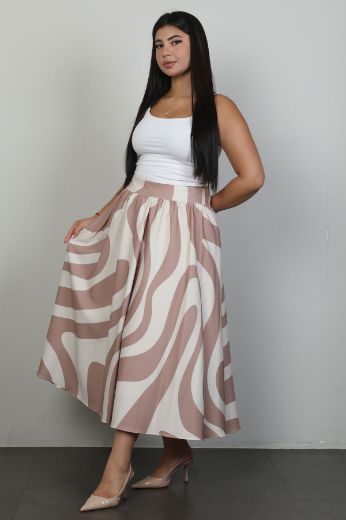 Picture of Lome LM221xl POWDER  Plus Size Women Skirt 