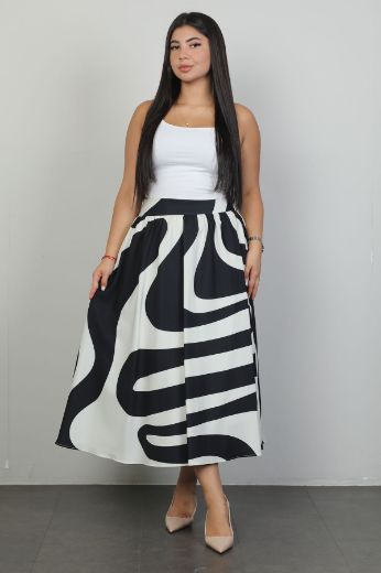 Picture of Lome LM221xl BLACK  Plus Size Women Skirt 