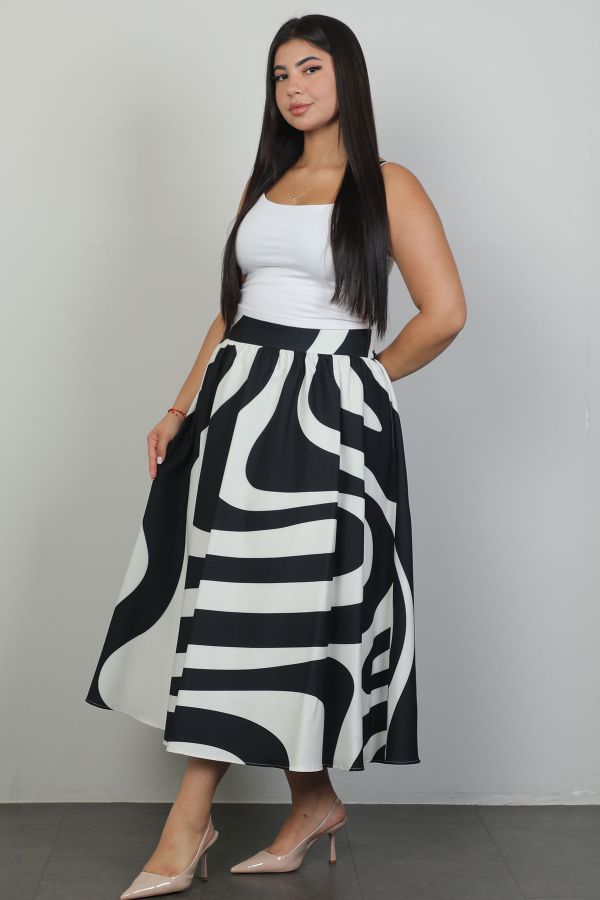 Picture of Lome LM221xl BLACK  Plus Size Women Skirt 