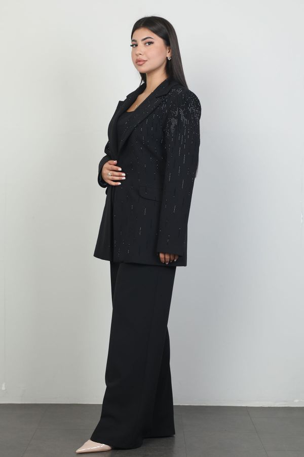 Picture of Xewn 2209xl BLACK Plus Size Women Suit