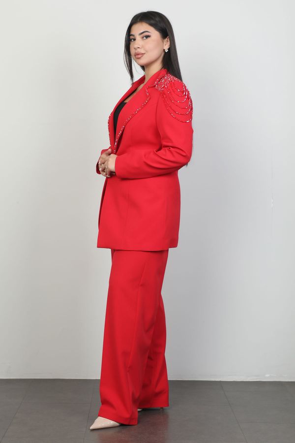 Picture of Xewn 2203xl RED Plus Size Women Suit