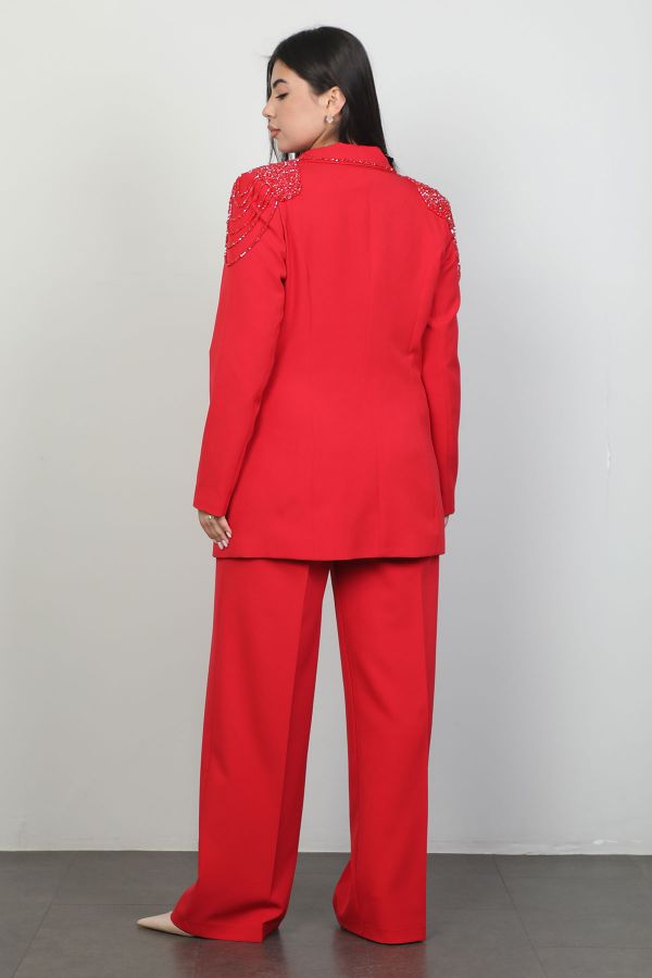 Picture of Xewn 2203xl RED Plus Size Women Suit