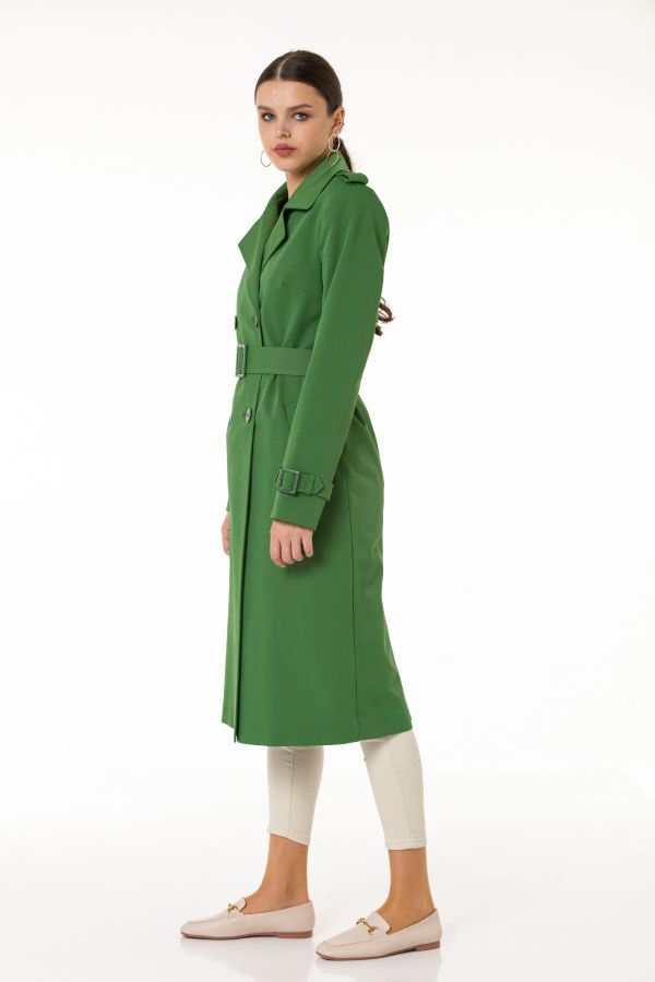 Picture of Icon 224 BB GREEN Women Trenchcoat