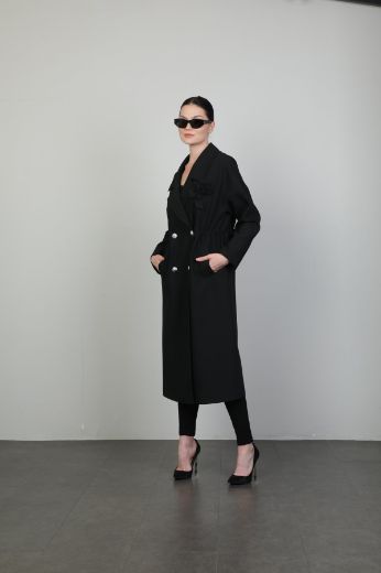 Picture of Icon 486 BB BLACK Women Trenchcoat