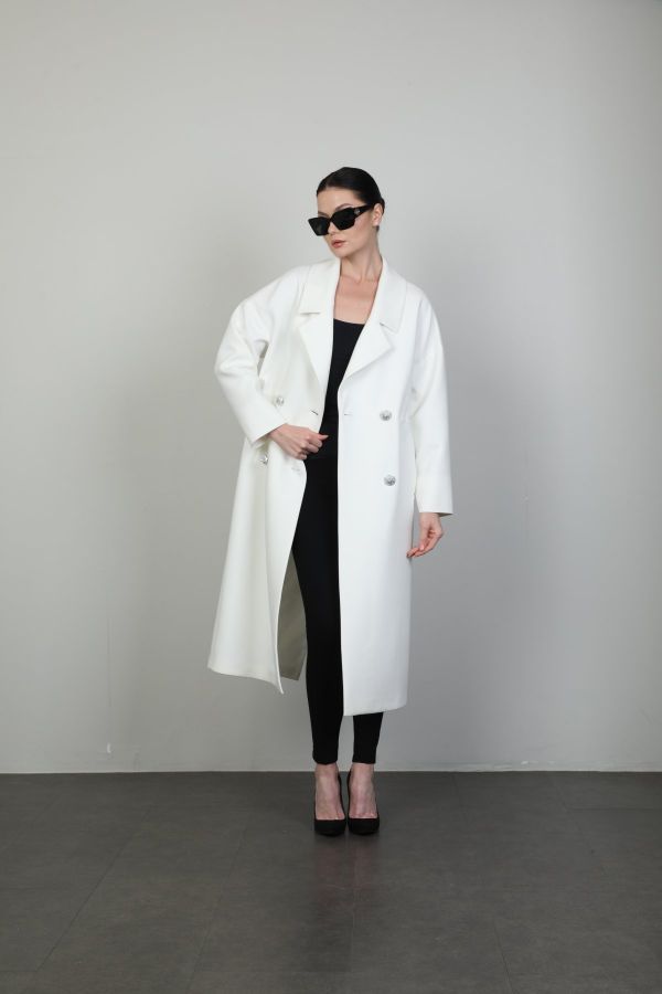 Picture of Icon 486 KB WHITE Women Trenchcoat