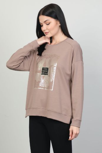 Picture of Butella 16149 MINK Women Sweatsihrt