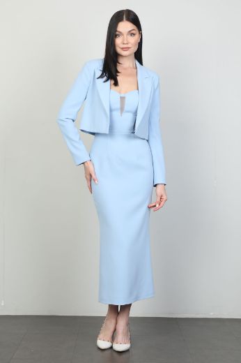 Picture of Green World 8464 LIGHT BLUE Women Dress