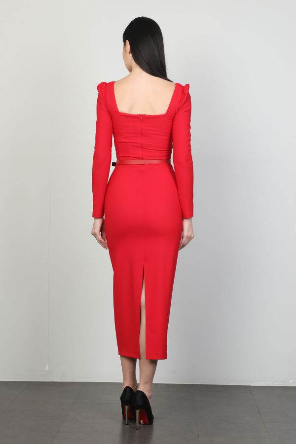 Picture of Green World 8390 RED Women Dress