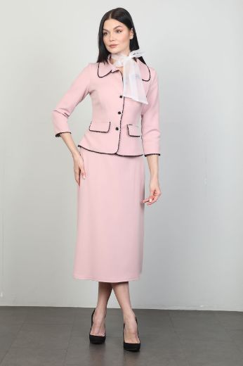 Picture of Green World 8399 POWDER WOMANS SKIRT SUIT 