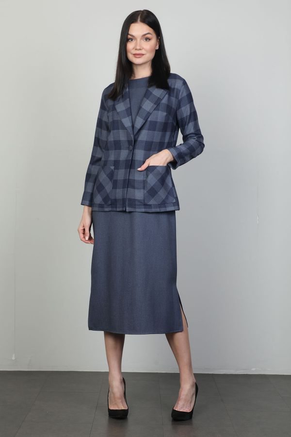 Picture of Ventura 3434 NAVY BLUE WOMANS SKIRT SUIT 