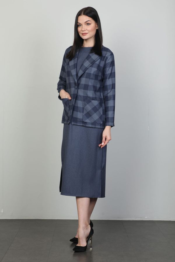 Picture of Ventura 3434 NAVY BLUE WOMANS SKIRT SUIT 