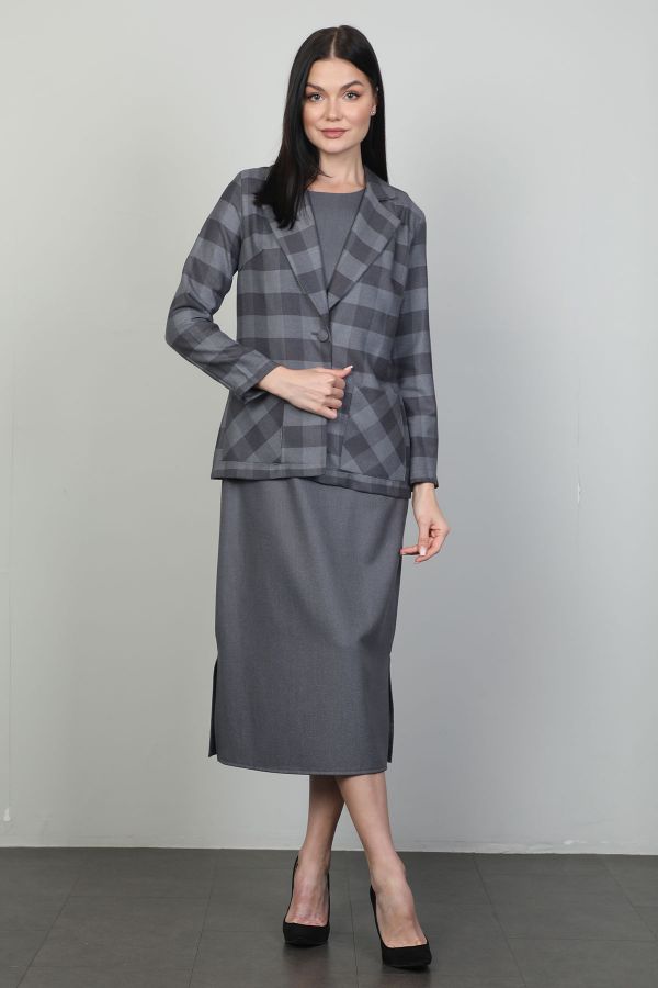 Picture of Ventura 3434 GREY WOMANS SKIRT SUIT 