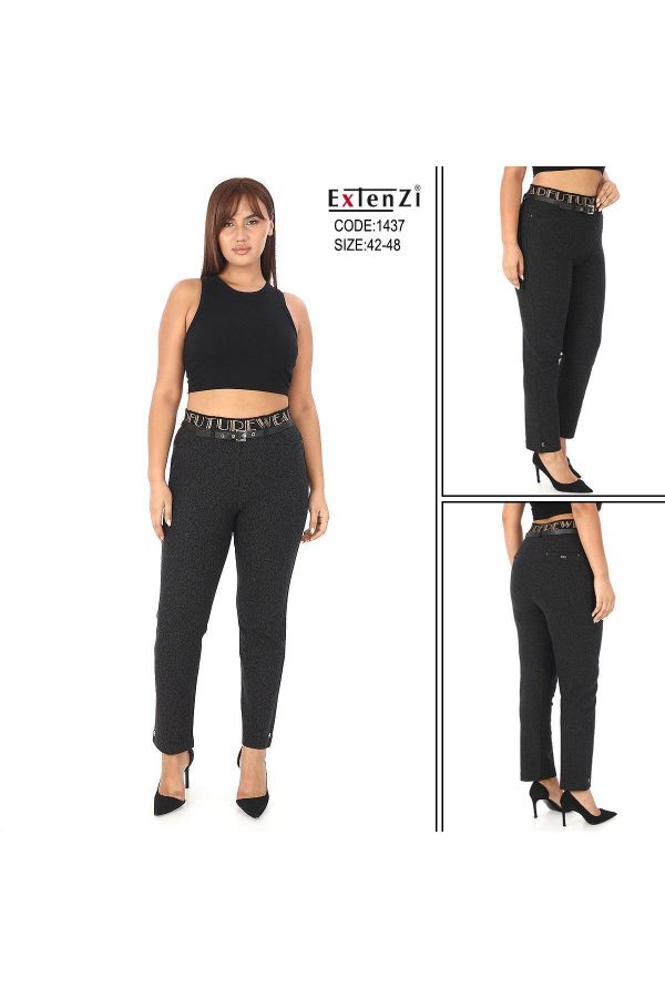 Picture of Extenzi 1437xl BLACK Plus Size Women Pants 