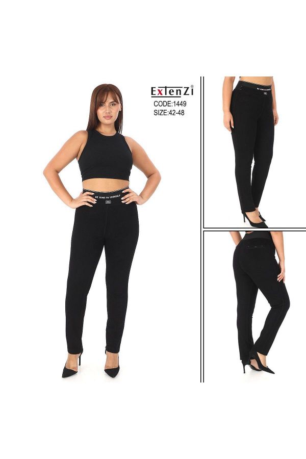 Picture of Extenzi 1449xl BLACK Plus Size Women Pants 