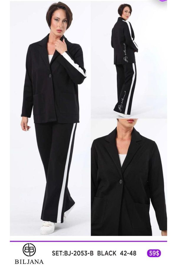 Picture of Biljana 2053xl BLACK Plus Size Women Suit