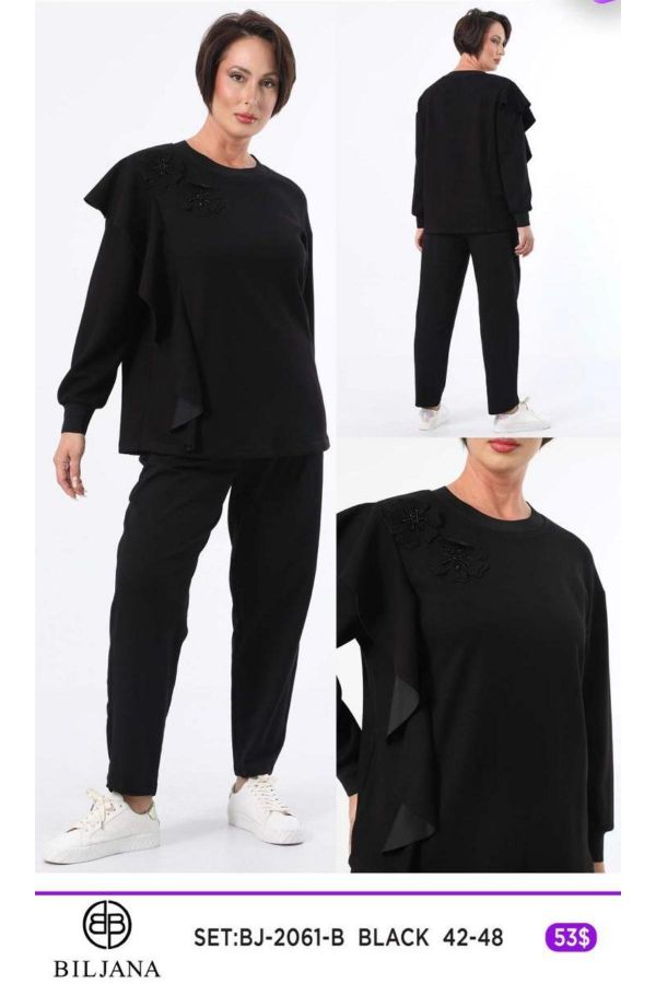 Picture of Biljana 2061xl BLACK Plus Size Women Suit