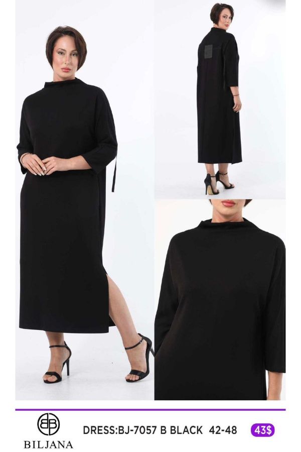 Picture of Biljana 7057xl BLACK Plus Size Women Dress 