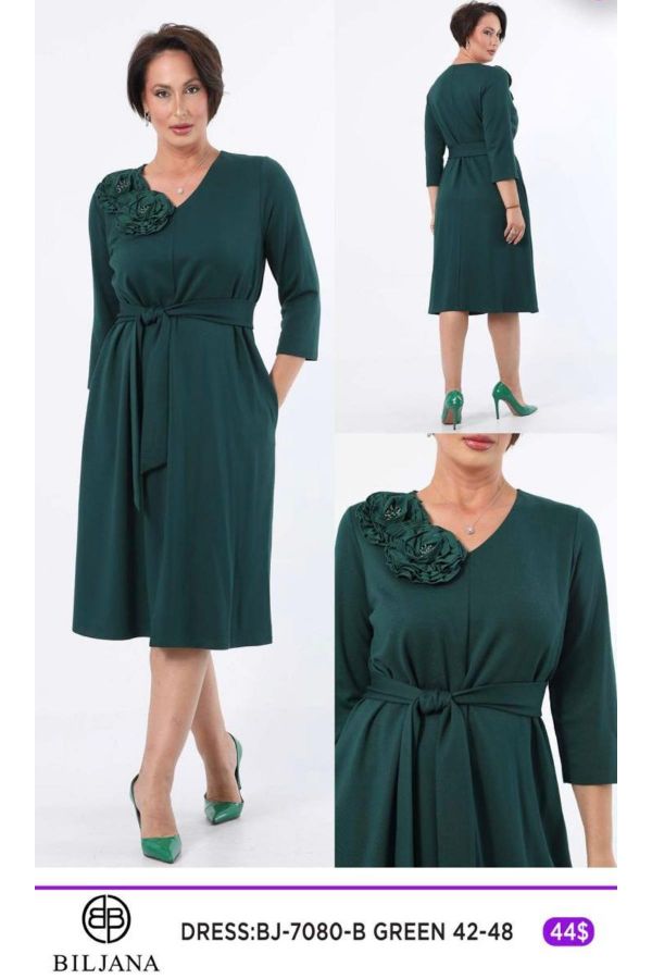 Picture of Biljana 7080xl GREEN Plus Size Women Dress 