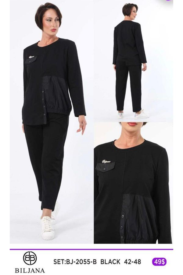 Picture of Biljana 2055xl BLACK Plus Size Women Suit