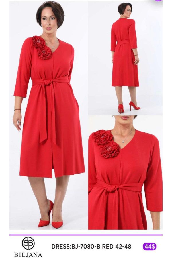 Picture of Biljana 7080xl RED Plus Size Women Dress 