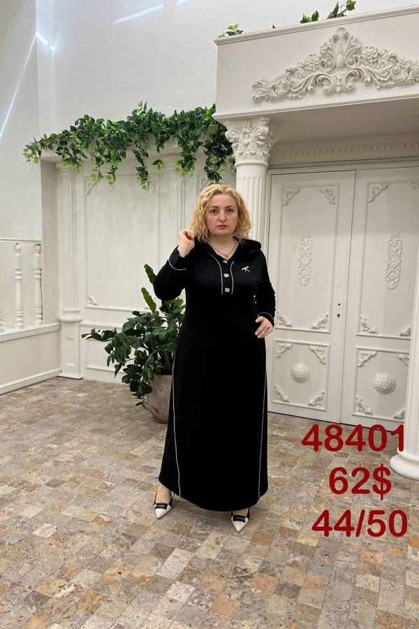 Picture of Dalida 48401 BLACK Plus Size Women Dress 