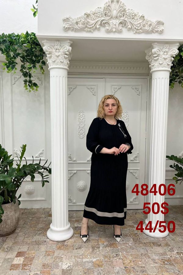 Dalida 48406xl SIYAH Büyük Beden Kadın Elbise resmi