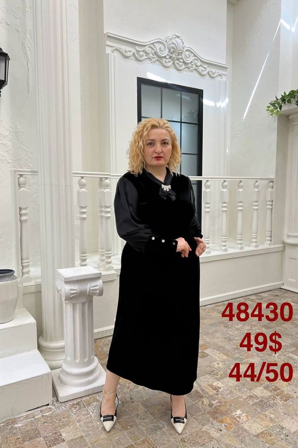 Dalida 48430xl SIYAH Büyük Beden Kadın Elbise resmi