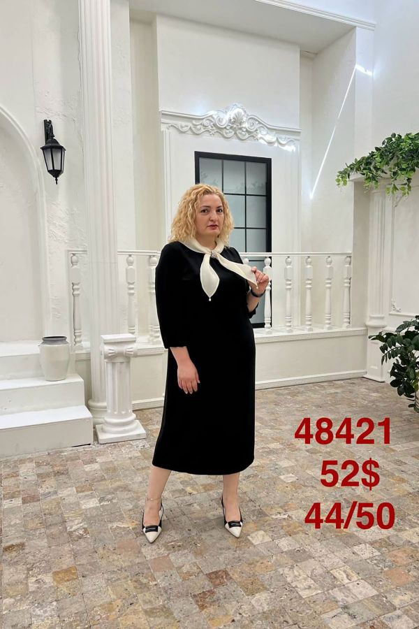 Изображение Dalida 48421xl ЧЕРНЫЙ Женское платье большого размера 