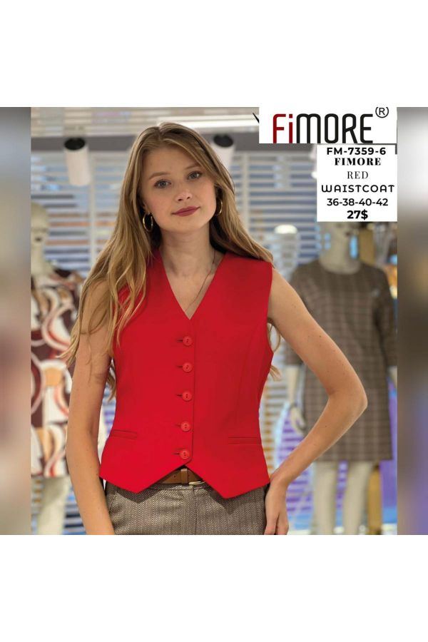 Picture of Fimore 7359-6 RED Women Vest