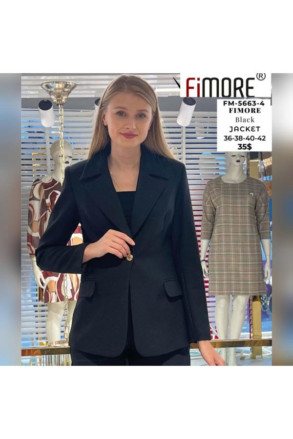 Picture of Fimore 5663-4 BLACK Women Jacket