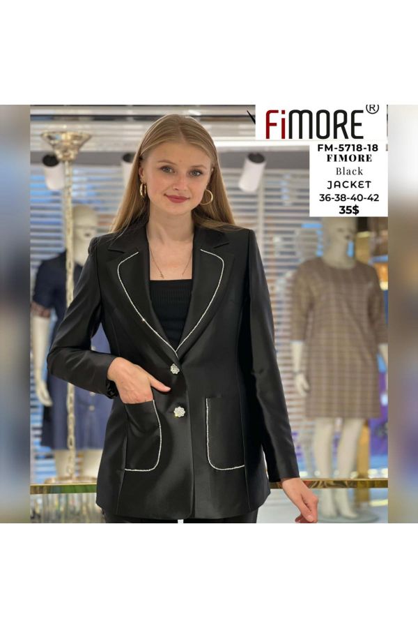 Picture of Fimore 5718-18 BLACK Women Jacket