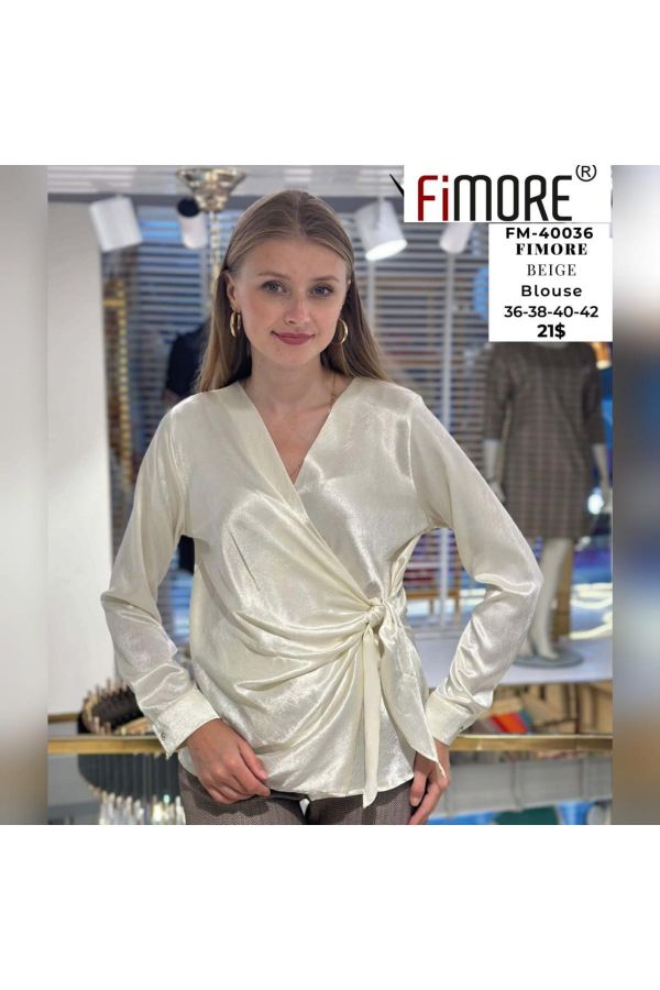 Picture of Fimore 40036 BEIGE Women Blouse