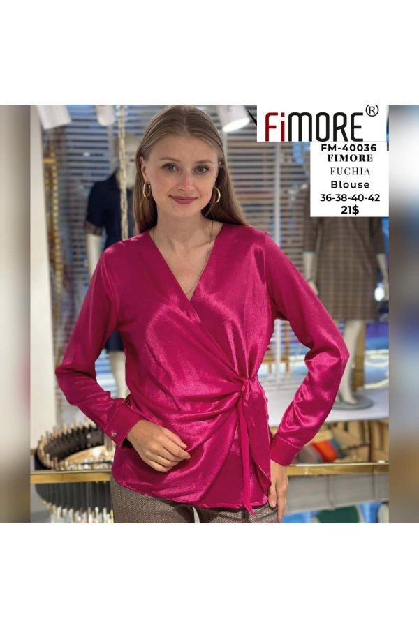 Picture of Fimore 40036 FUCHSIA Women Blouse