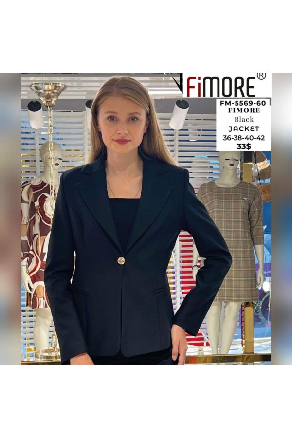 Picture of Fimore 5569-60 BLACK Women Jacket