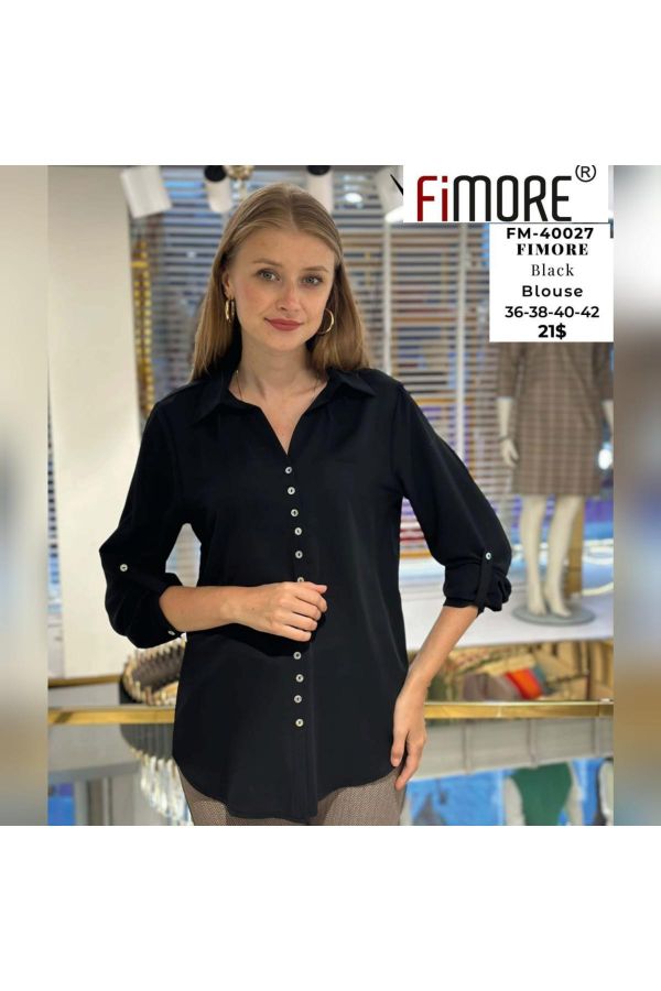 Picture of Fimore 40027 BLACK Women Blouse