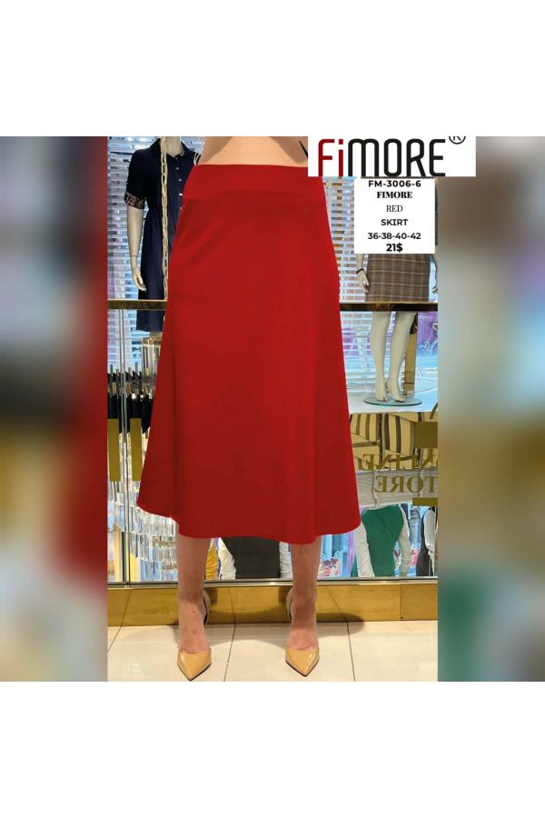 Picture of Fimore 3006-6 RED Women Skirt