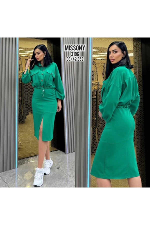 Picture of F.X Missony 3196 GREEN WOMANS SKIRT SUIT 