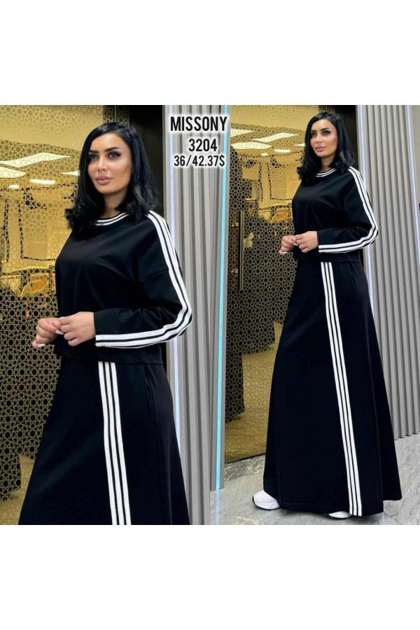 Picture of F.X Missony 3204 BLACK WOMANS SKIRT SUIT 