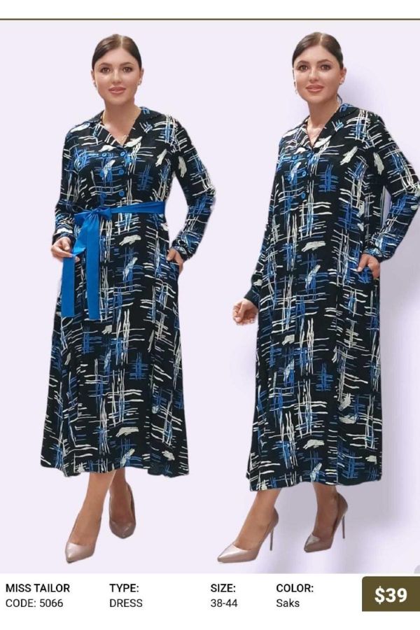 Picture of Miss Tailor 5066 BLUE Women Dress