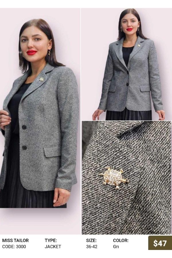 Miss Tailor 3000 GRI Kadın Ceket resmi