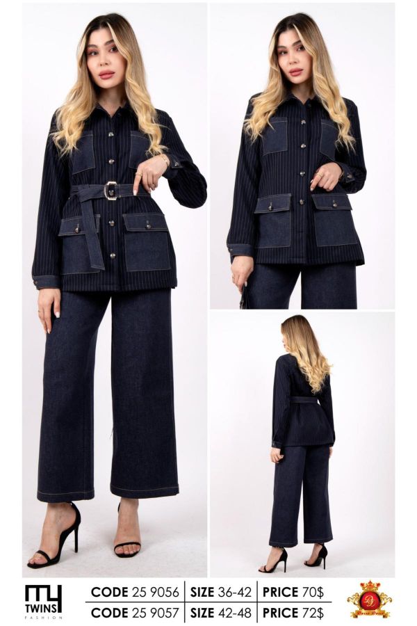 Picture of My Twins 259056 NAVY BLUE Women Suit