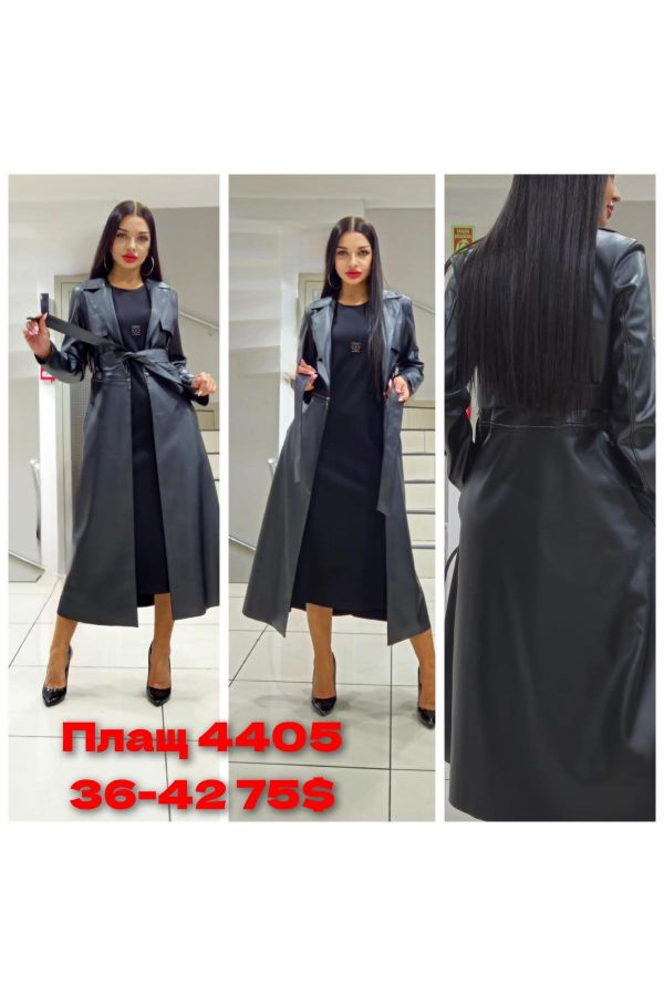 Picture of Red Export Women 4405 BLACK Women Trenchcoat