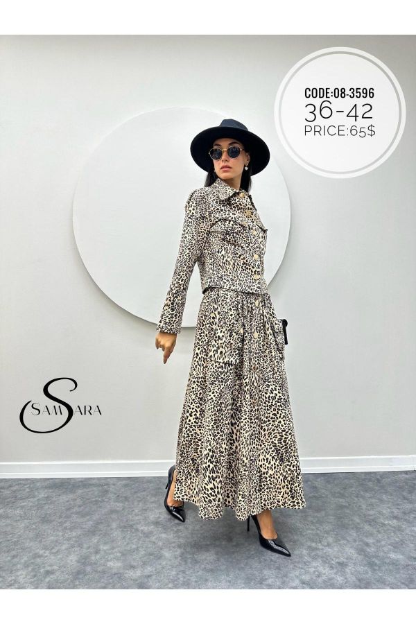 Picture of Samsara 08-3596 PATTERN WOMANS SKIRT SUIT 